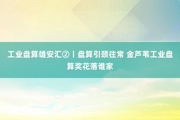 工业盘算雄安汇②丨盘算引颈往常 金芦苇工业盘算奖花落谁家